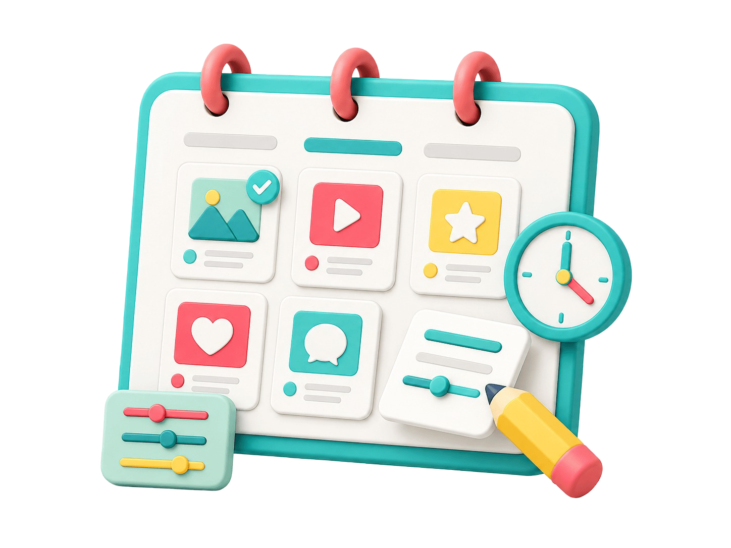 Content calendar illustration