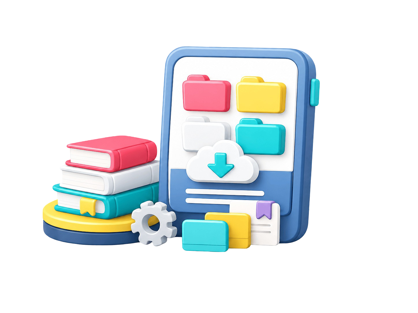 Resource library illustration
