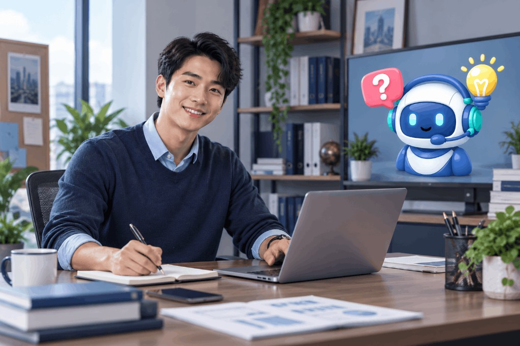 AI assistant helping with coaching marketing tasks
