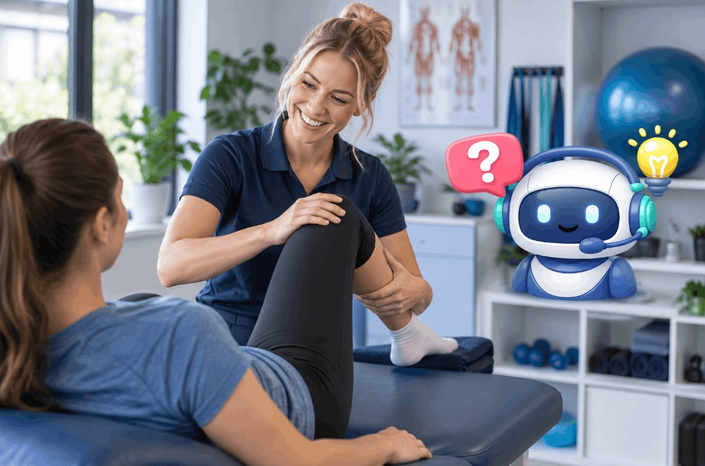 AI assistant helping with physiotherapy marketing tasks